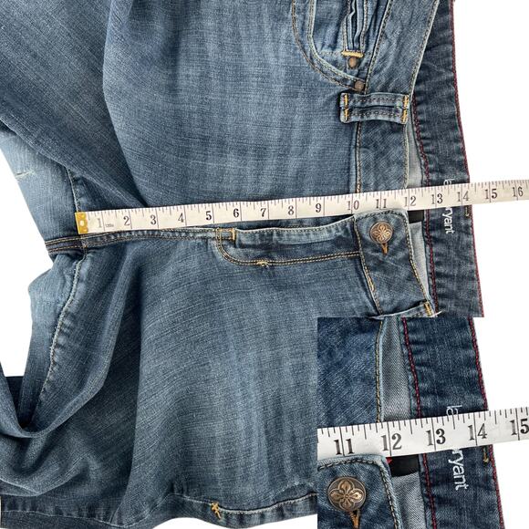 Lane Bryant Roll Cuff Denim Crop Capri Jeans Plus Size 18 Petite Triangle Blue - Picture 12 of 14